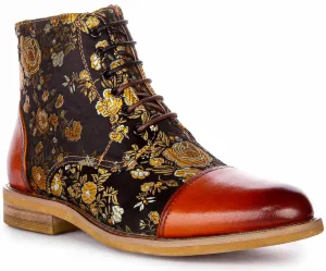 Adam Floral W Ankle Boots In Brown