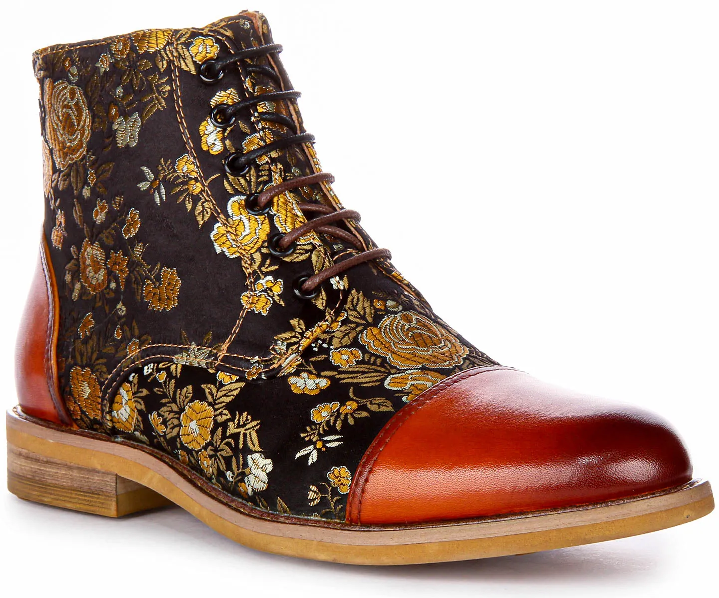 Adam Floral W Ankle Boots In Brown