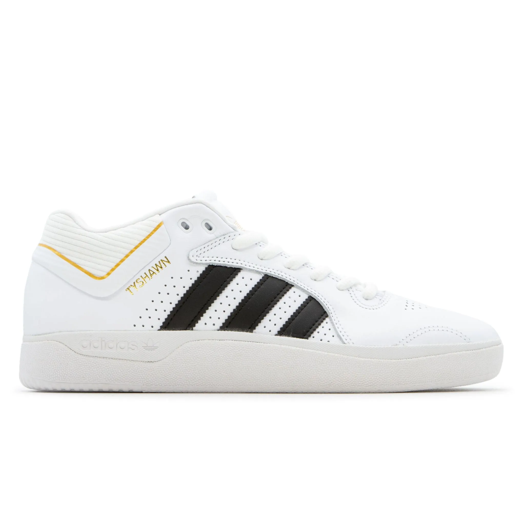 Adidas Tyshawn Shoes - FTW White/Core Black/Gold Metallic
