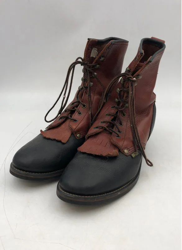 Adtec Men's Packer 1179 Brown Black Leather Round Toe Work Boots
