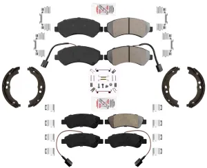 AmeriPRO Brake Pads Parking Shoes For Promaster 1500 14-21 W/ Rear Solid Rotors