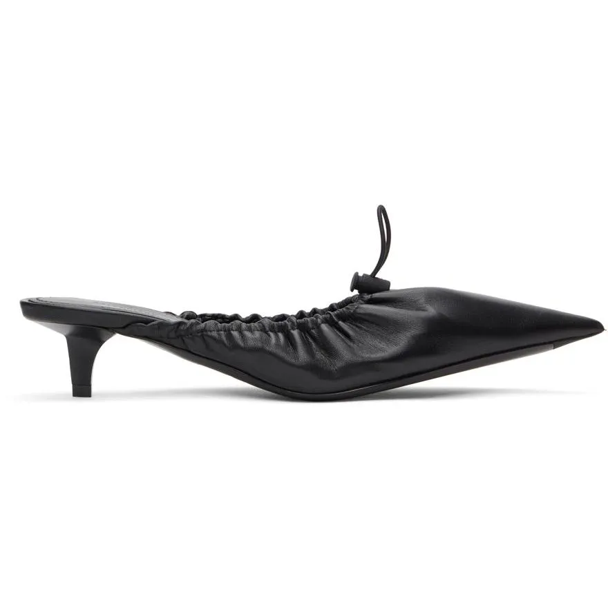 Balenciaga Black Scrunch Knife Mules