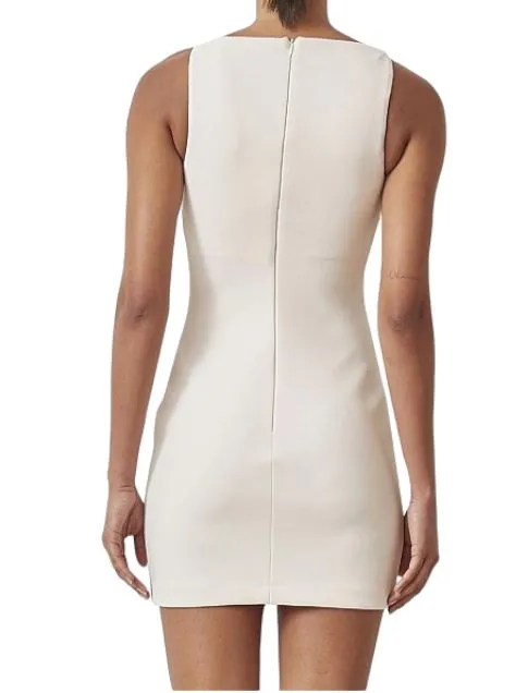 BEC   BRIDGE Raphaela Mini Dress | Vanilla/Off White, Thick & Stretch, Bridal