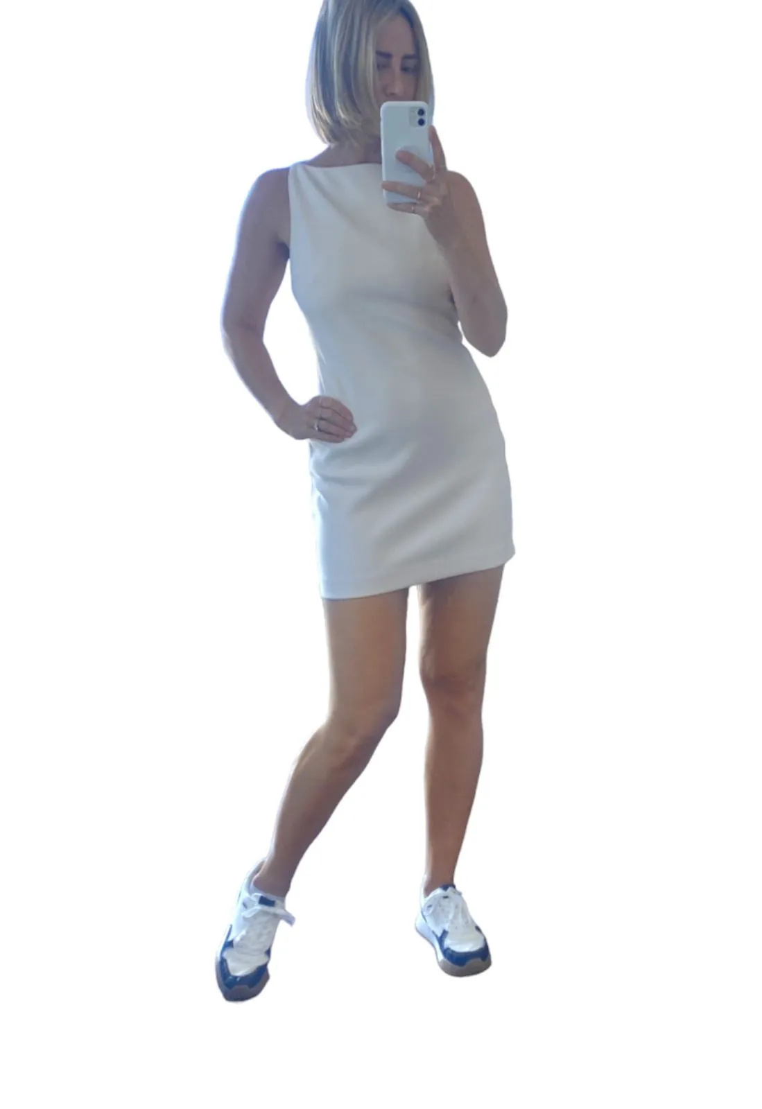 BEC   BRIDGE Raphaela Mini Dress | Vanilla/Off White, Thick & Stretch, Bridal