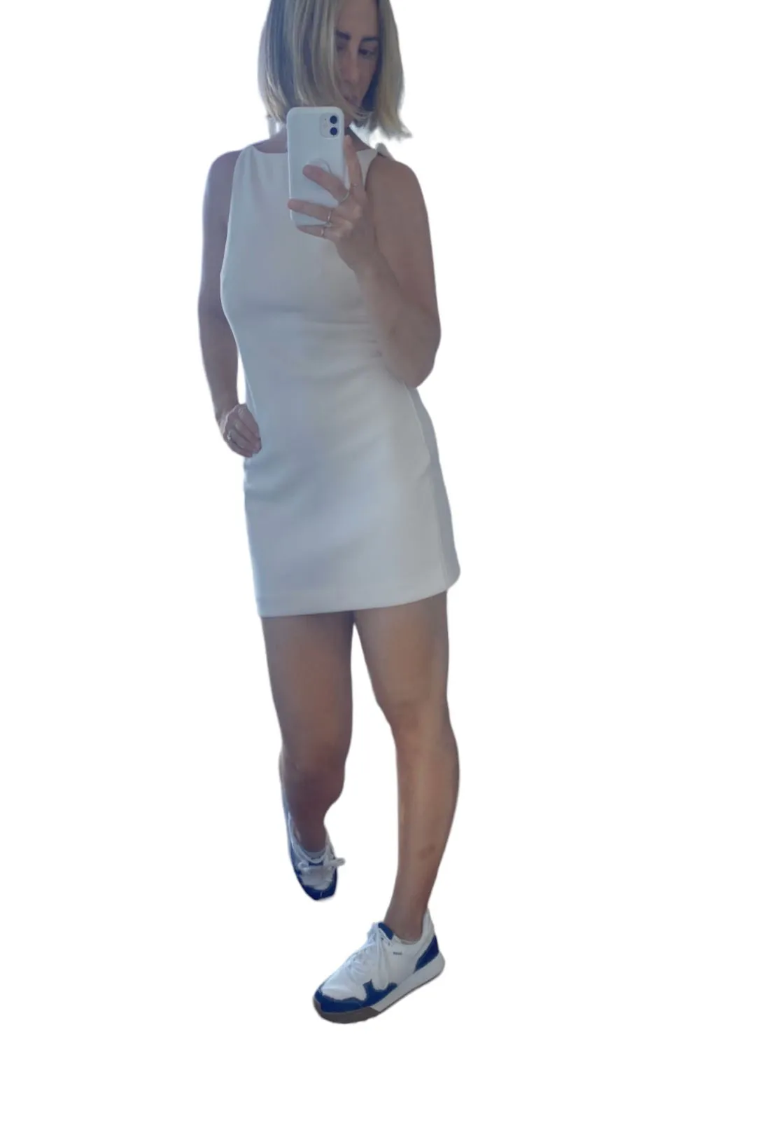 BEC   BRIDGE Raphaela Mini Dress | Vanilla/Off White, Thick & Stretch, Bridal