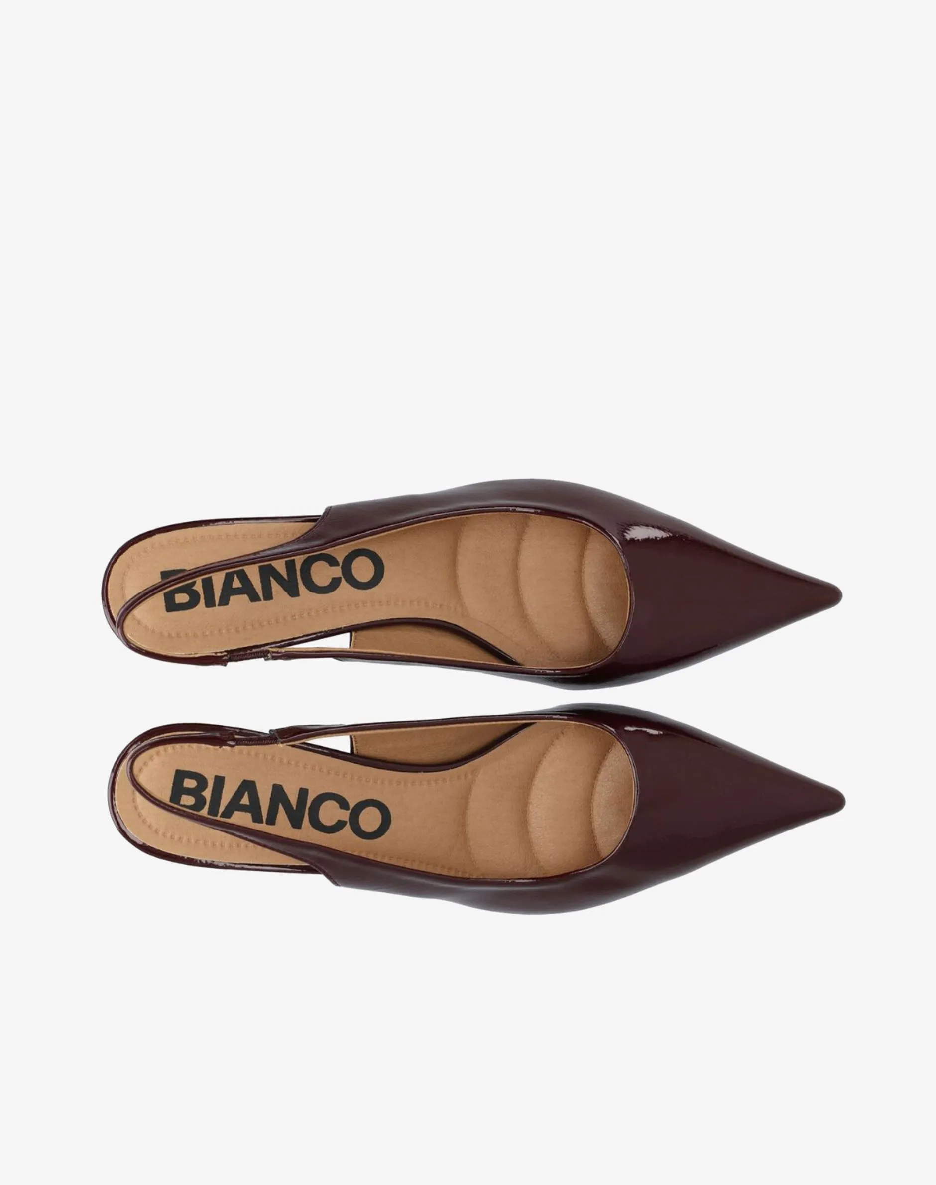 Bianco BiaKristin Kitten Heel Slingback Burgundy Patent