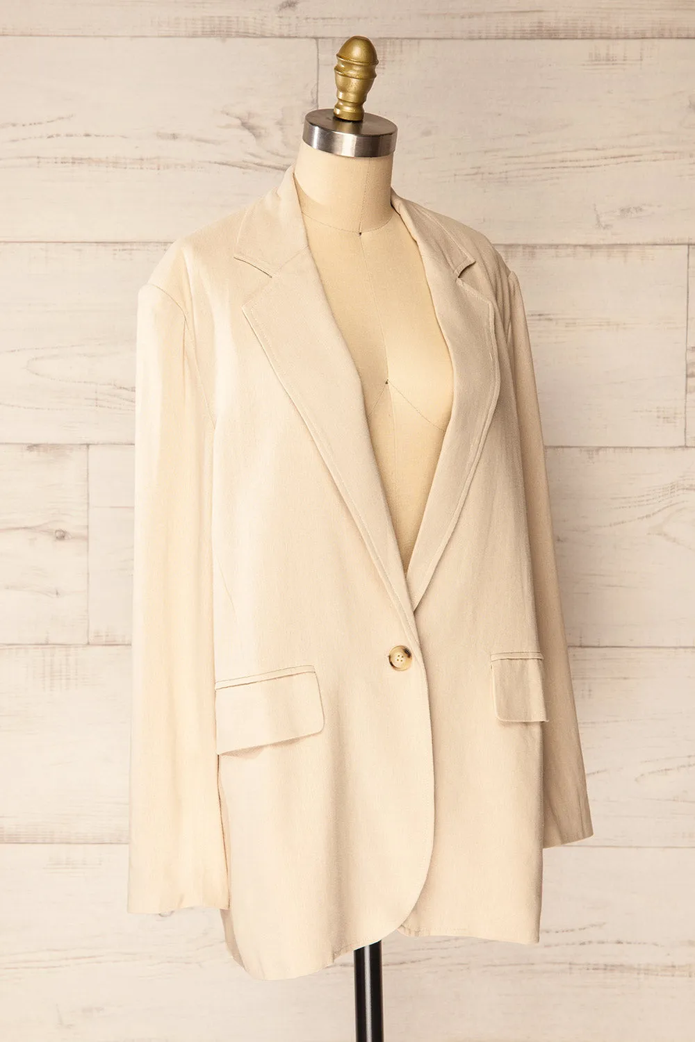 Brando Beige | Oversized Blazer