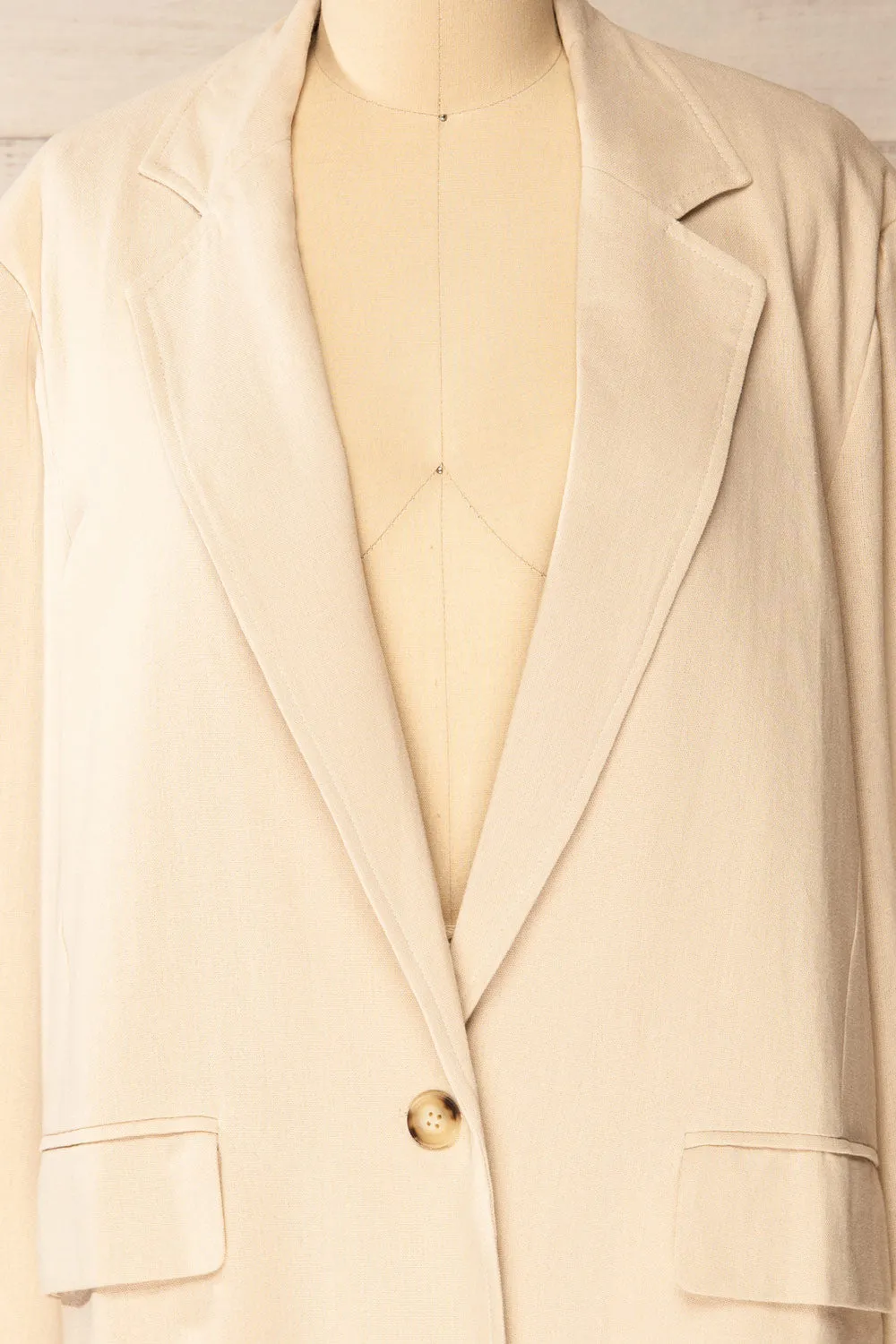 Brando Beige | Oversized Blazer