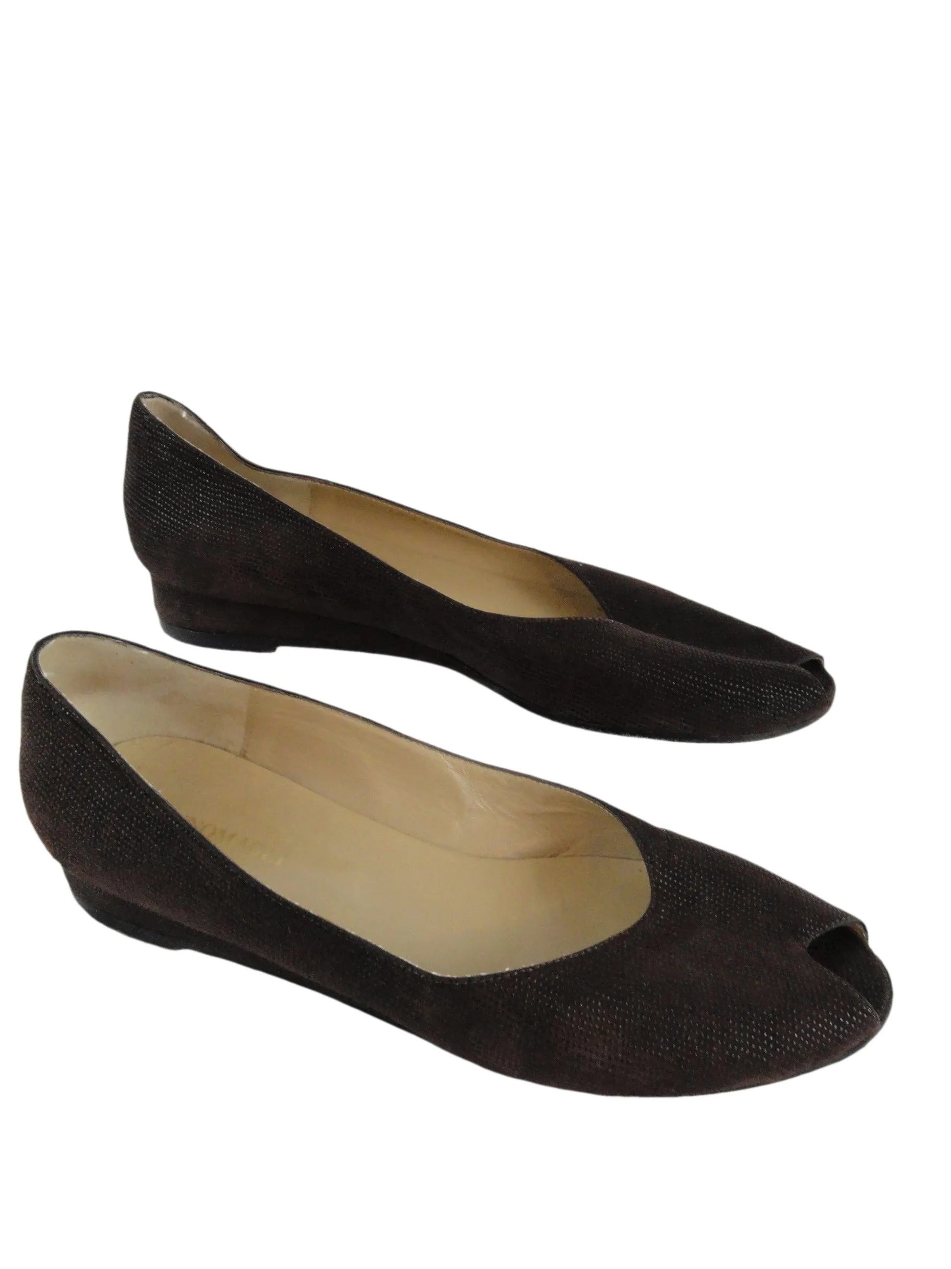 Bruno Magli Shoes Brown Leather Kitten Heels 10-1/2 M SKU 000279-2