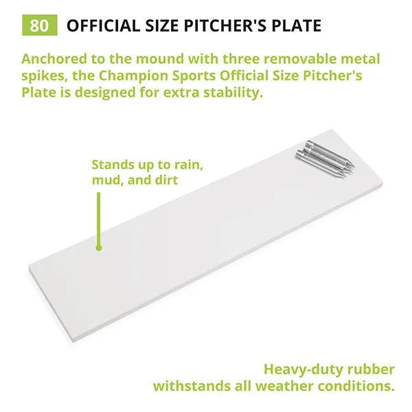 Champion Sports Official Size Pitcher'S Plate