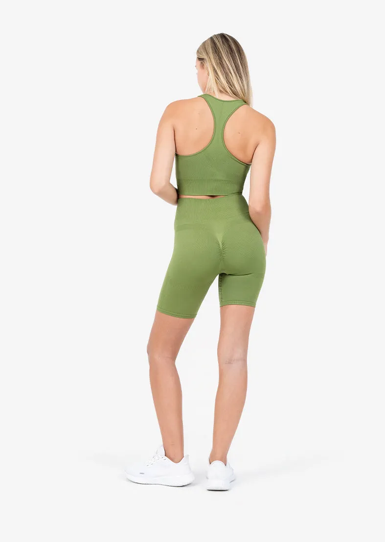 Chevron Seamless Bra Olive FINAL SALE