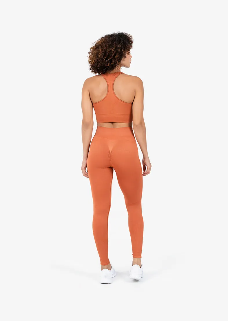 Chevron Seamless Bra Rust FINAL SALE