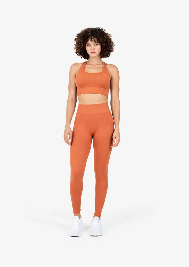 Chevron Seamless Bra Rust FINAL SALE