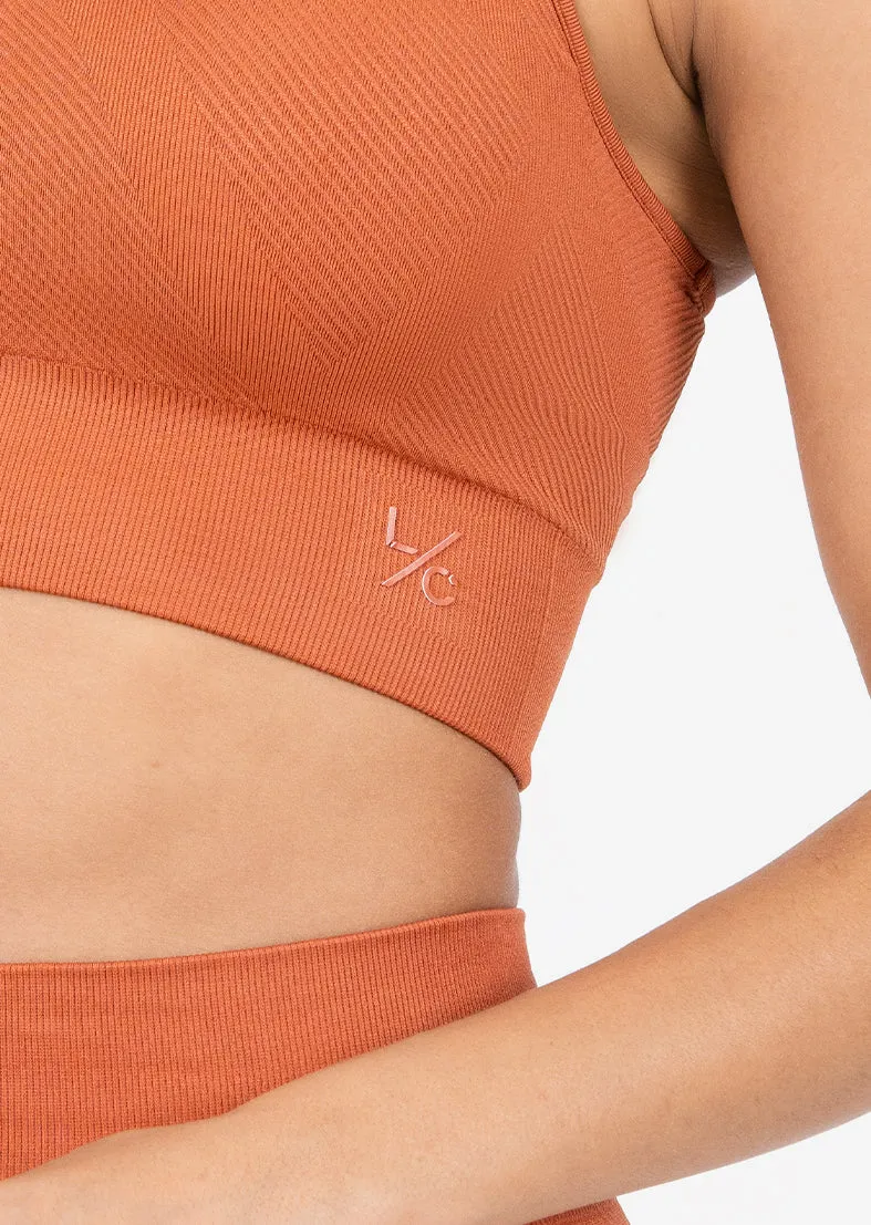 Chevron Seamless Bra Rust FINAL SALE