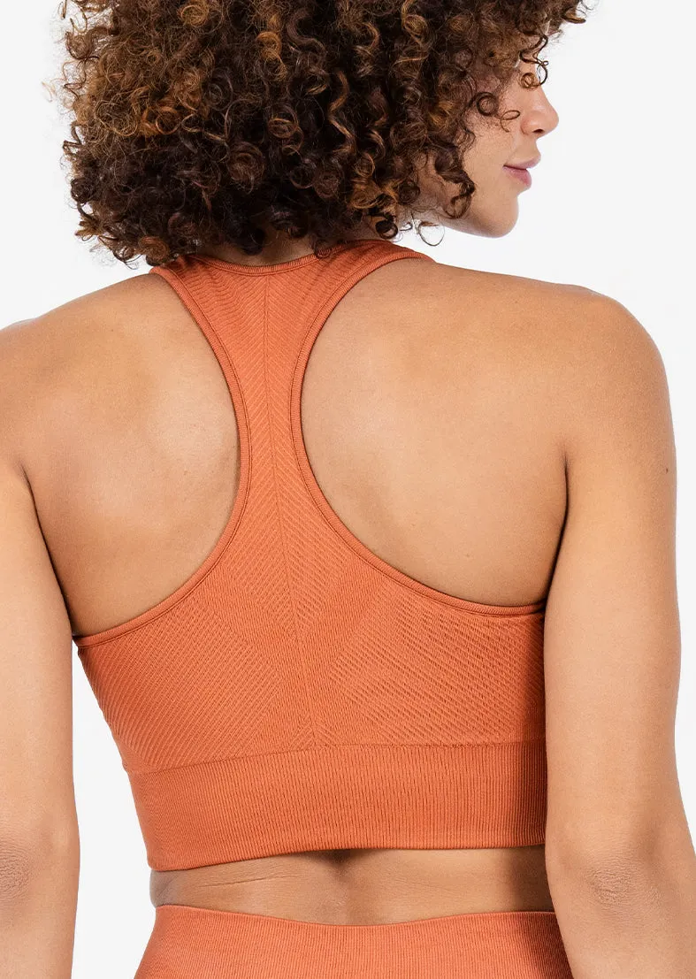 Chevron Seamless Bra Rust FINAL SALE