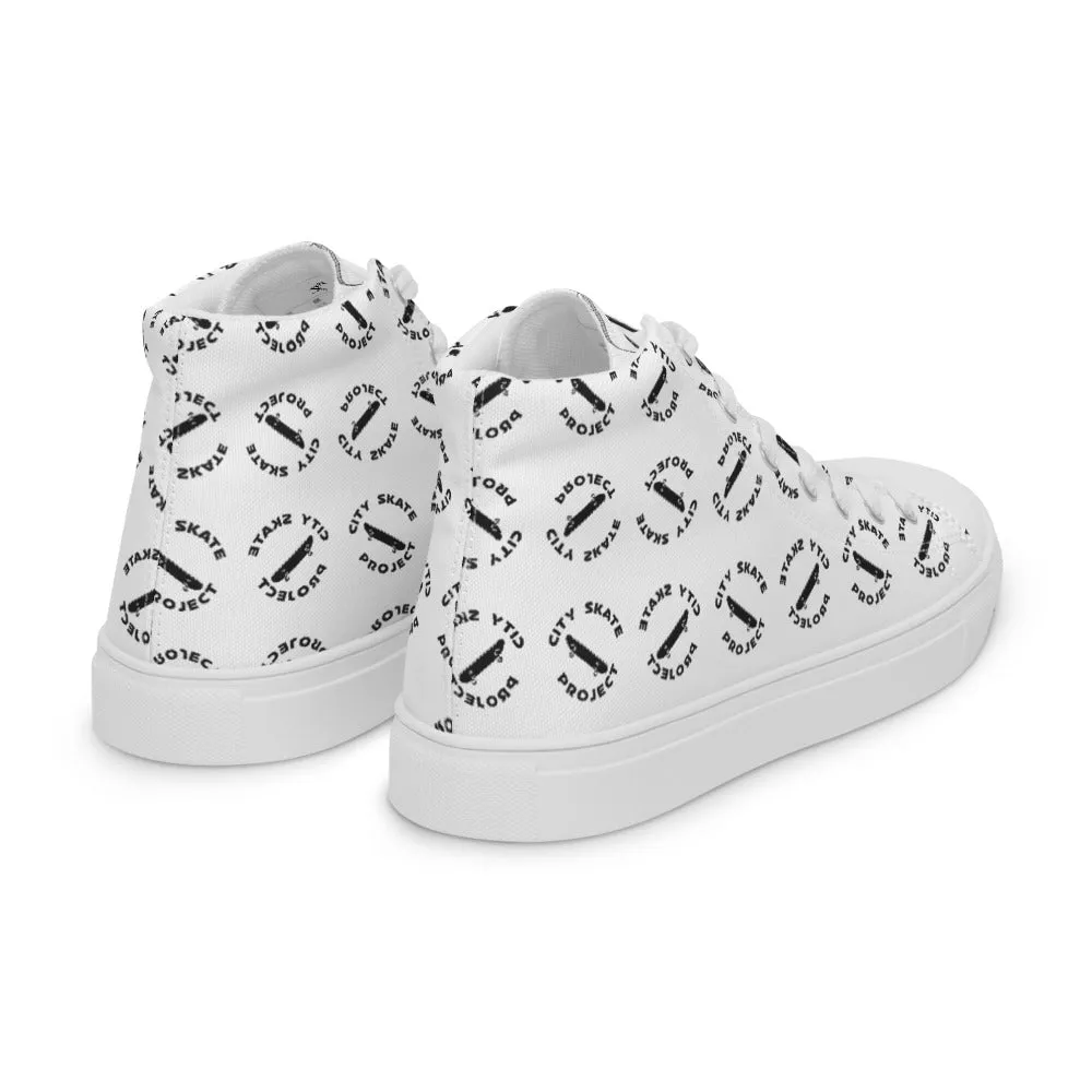 City Skate Project Circle 2021 Logo Men’s high top canvas shoes