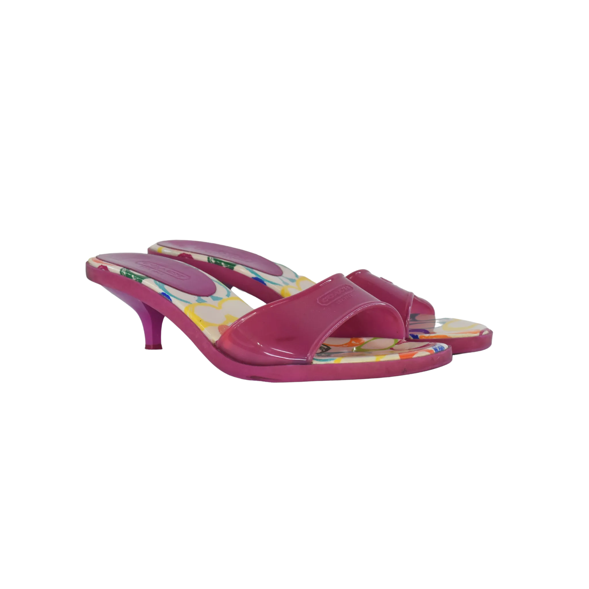 Coach Kitten Heel Pink, Multi Size 10 SKU 000130-5