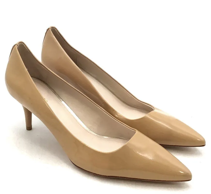Coach Women's Tan Point Toe Slip-On Kitten Pump Heels - Size 9.5 B