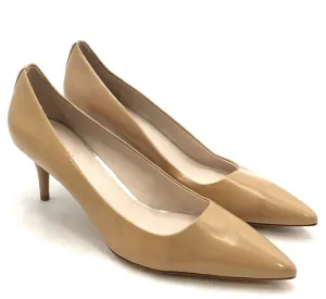Coach Women's Tan Point Toe Slip-On Kitten Pump Heels - Size 9.5 B