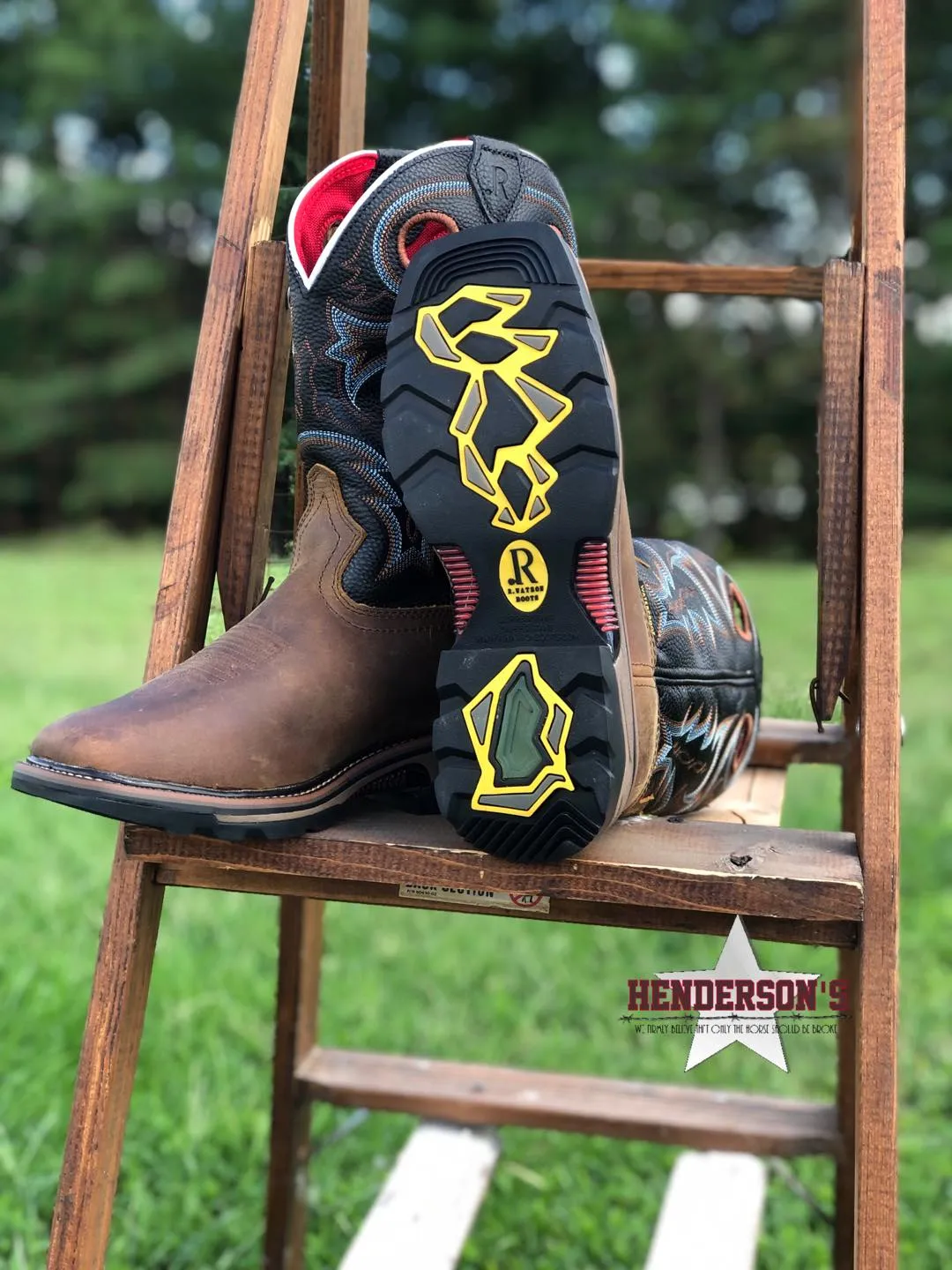 Coffee Distressed Buffalo Work Boots