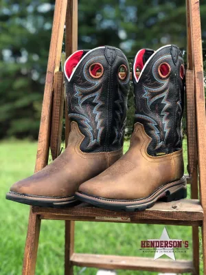 Coffee Distressed Buffalo Work Boots