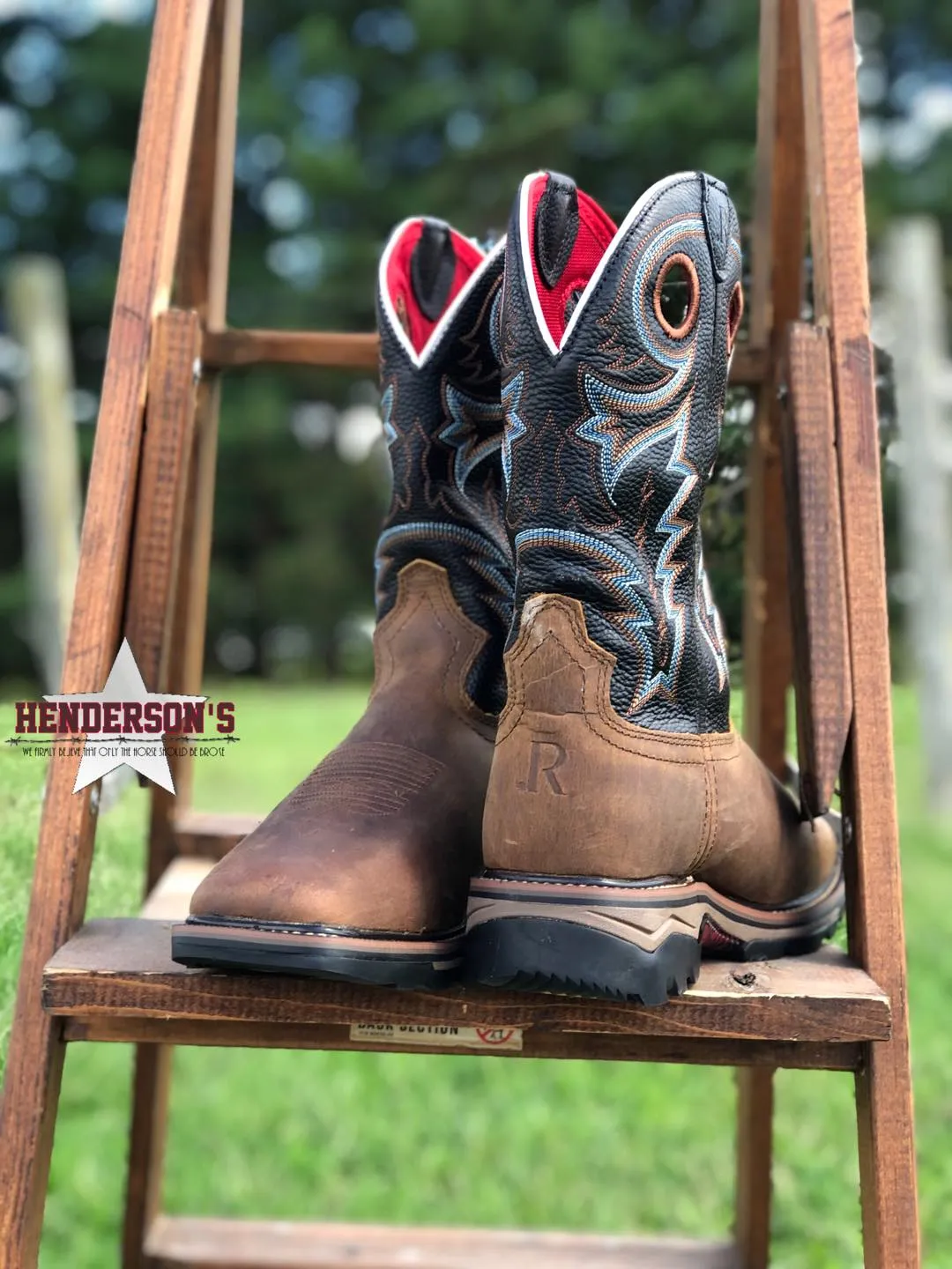 Coffee Distressed Buffalo Work Boots