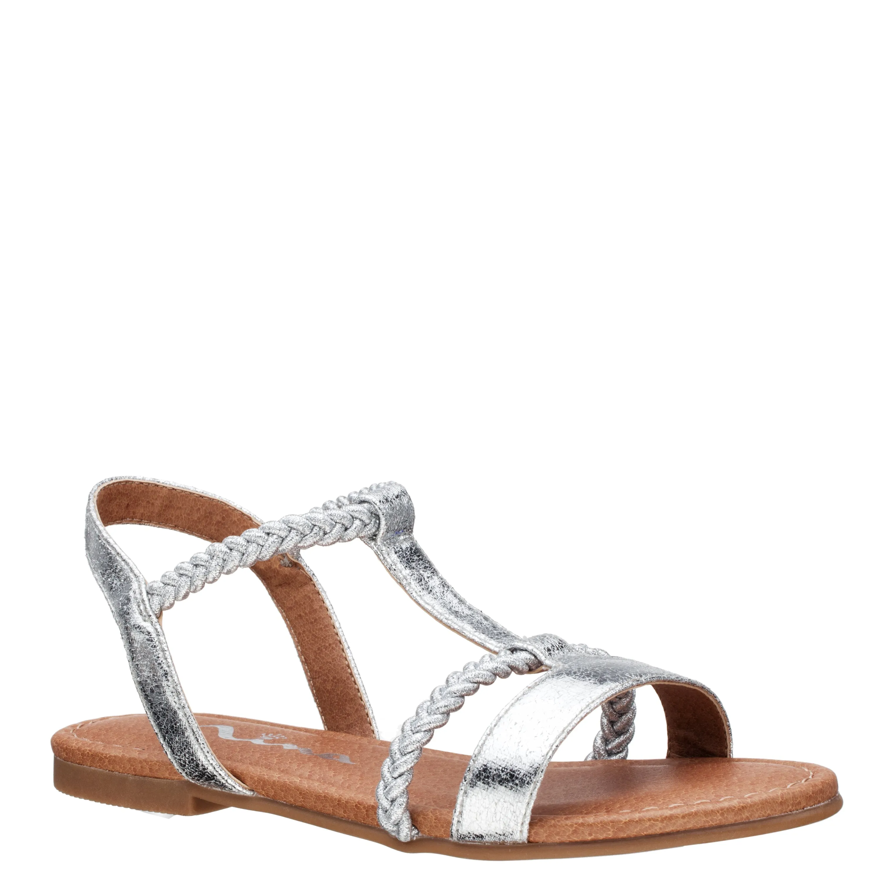 Crackle Metallic Sandal