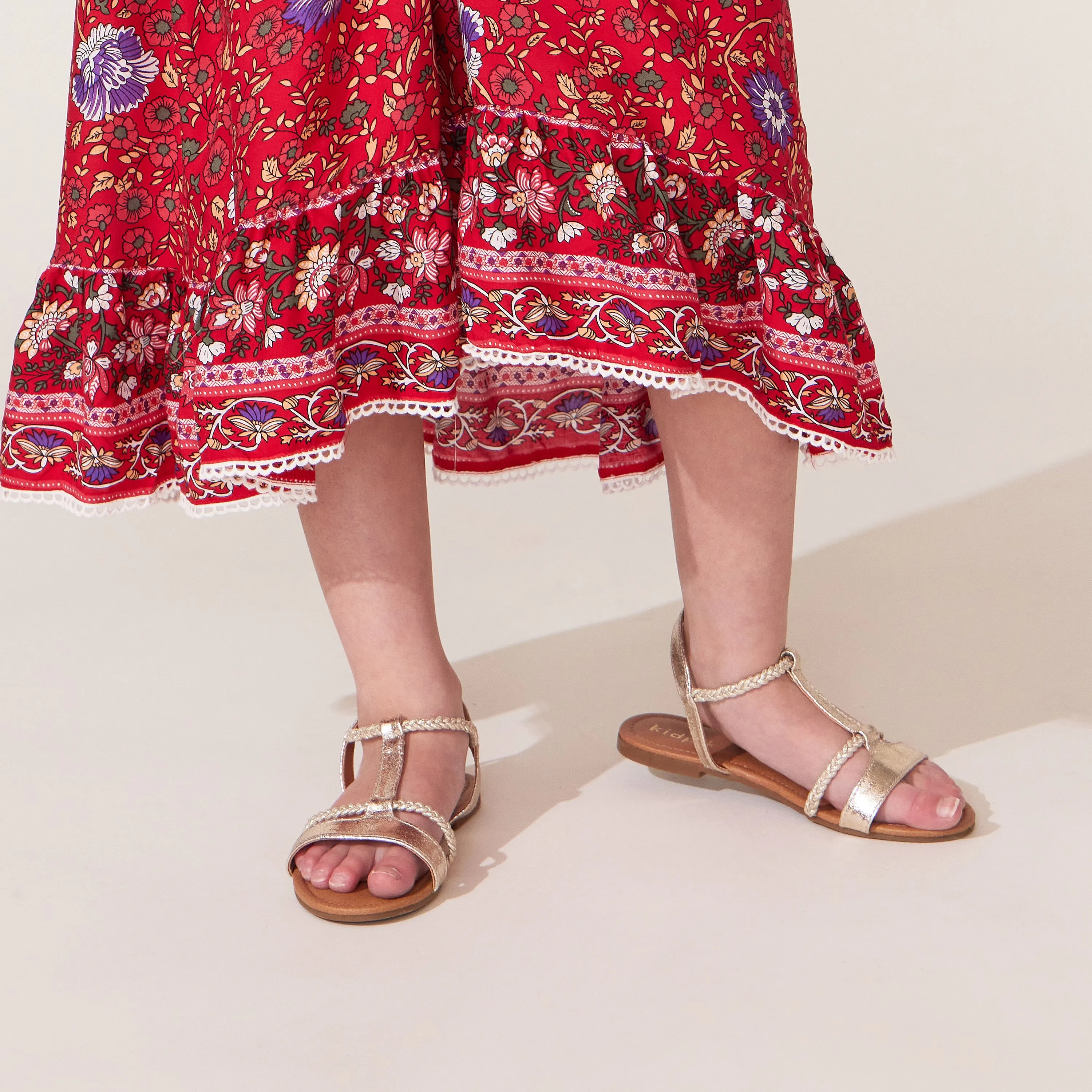 Crackle Metallic Sandal