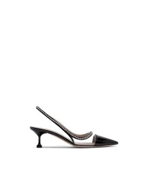 Crystal Embellished Slingback Pumps