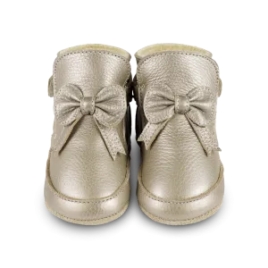 Cubow Booties | Champagne Metallic Leather