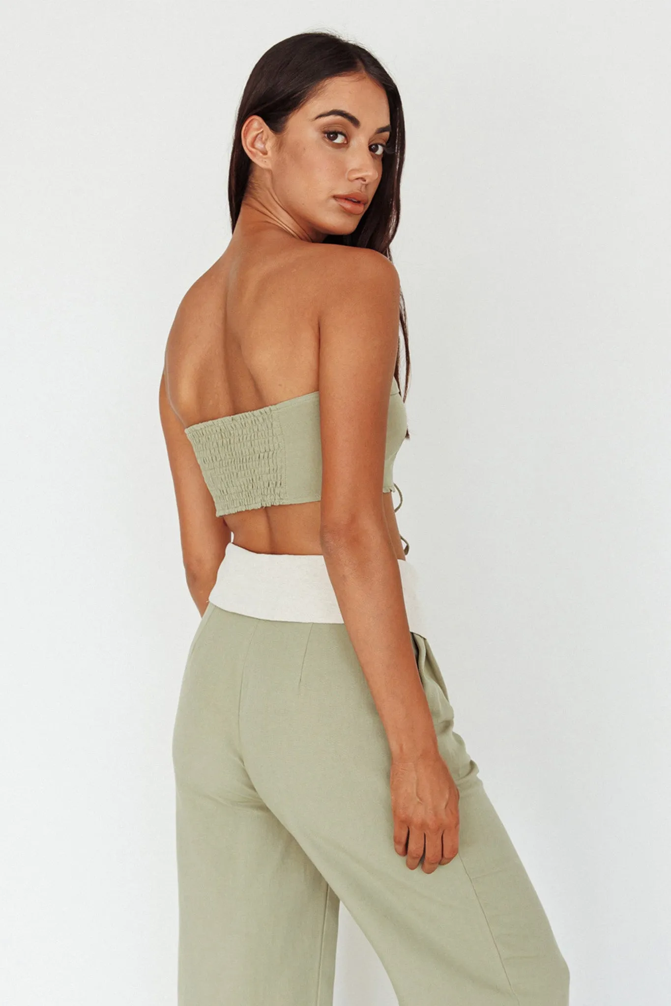 East Village Foldover Pants Sage