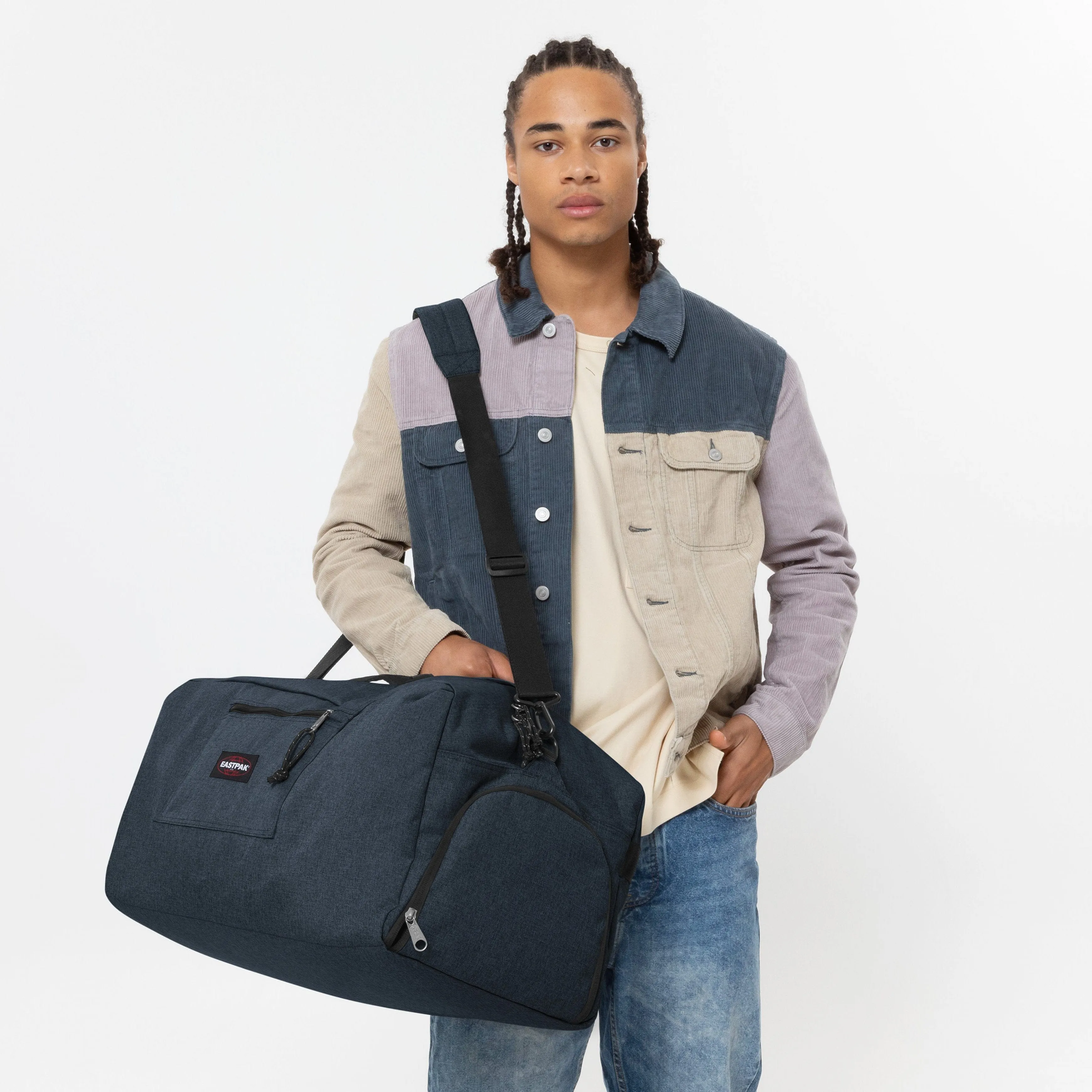 Eastpak Duffl'R L Triple Denim Large Duffle Bag - EK0A5BER26W