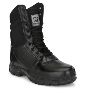 Eego Italy Genuine Leather Army Combat All Weather Hikking & Bikking Boots ARM-4-BLACK (Sale@649)