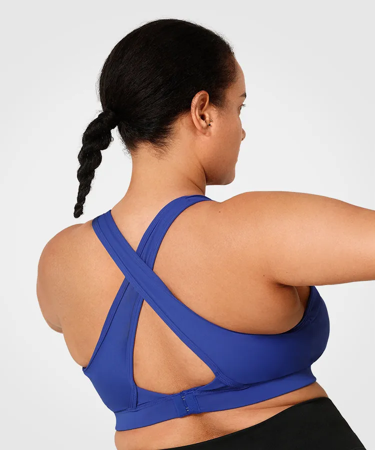 Enfold Hollow out Padded Running Bra | Women's High Support Sports Bra (Plus Size)