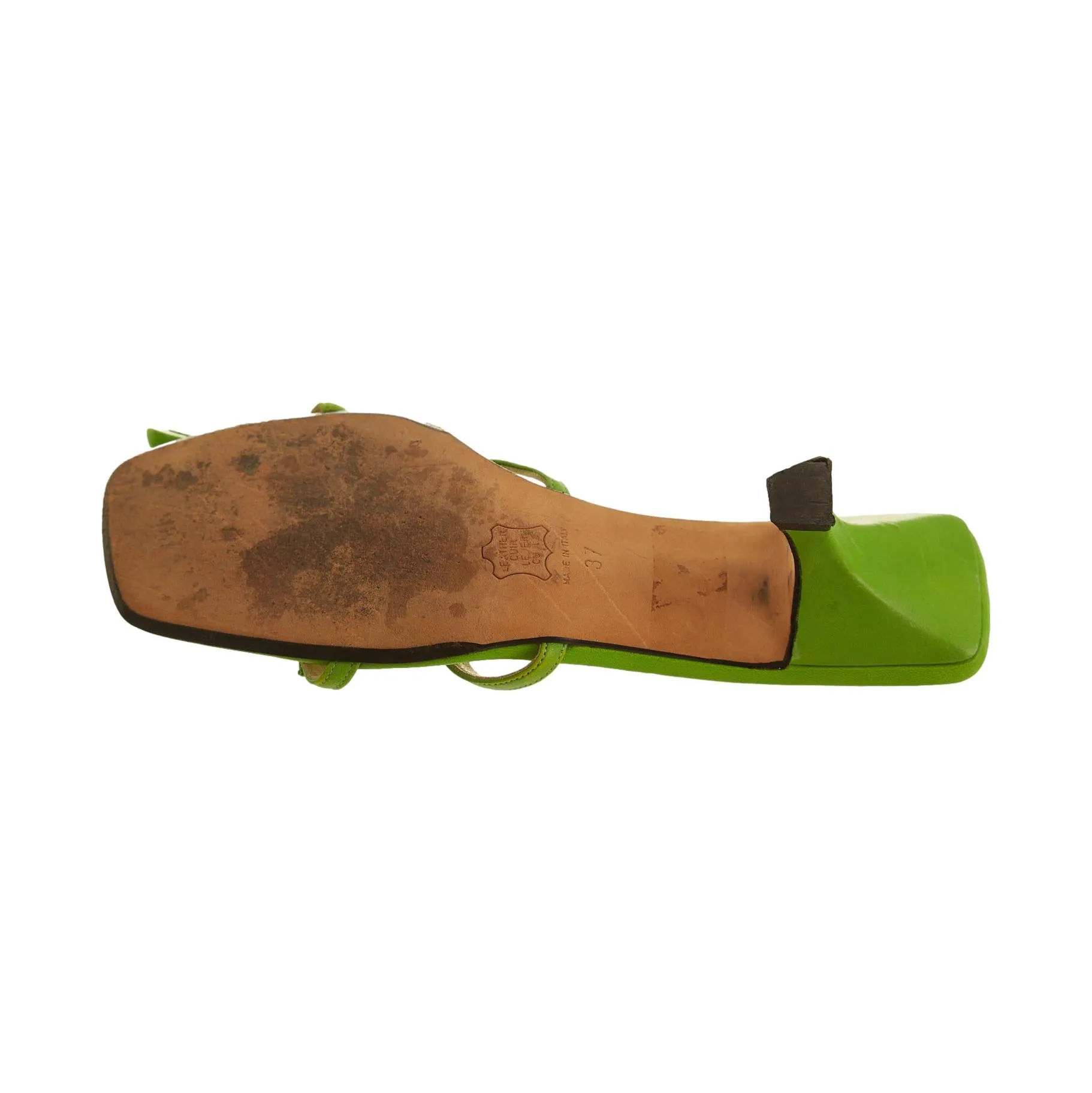 Fendi Green Shell Kitten Heels