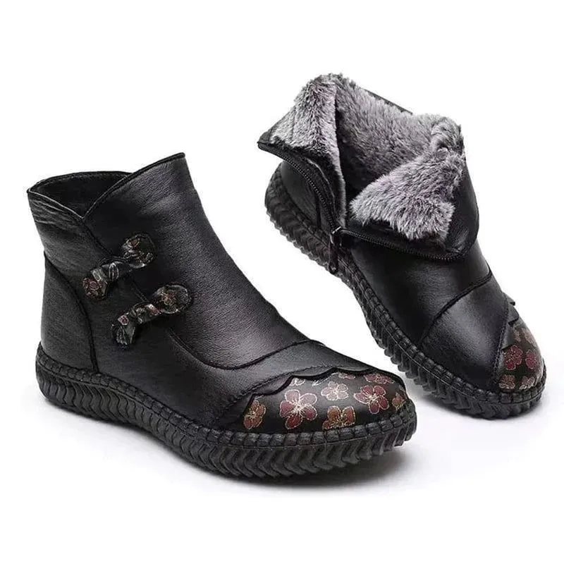 Genuine leather boots for women - non-slip and comfortable