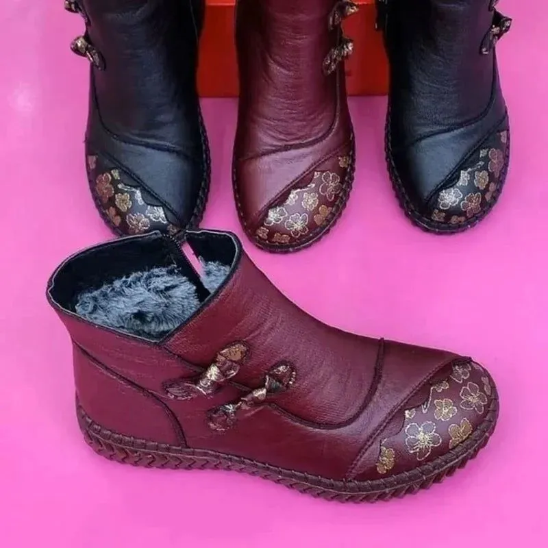 Genuine leather boots for women - non-slip and comfortable