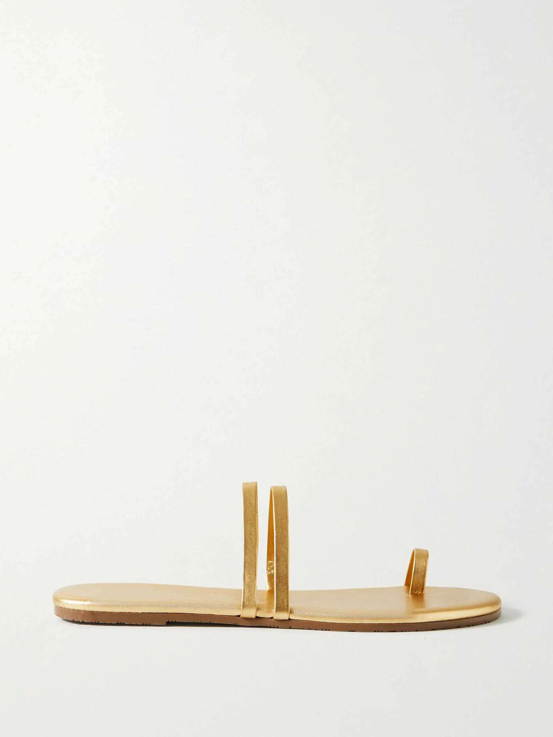 Gold  metallic leather sandals