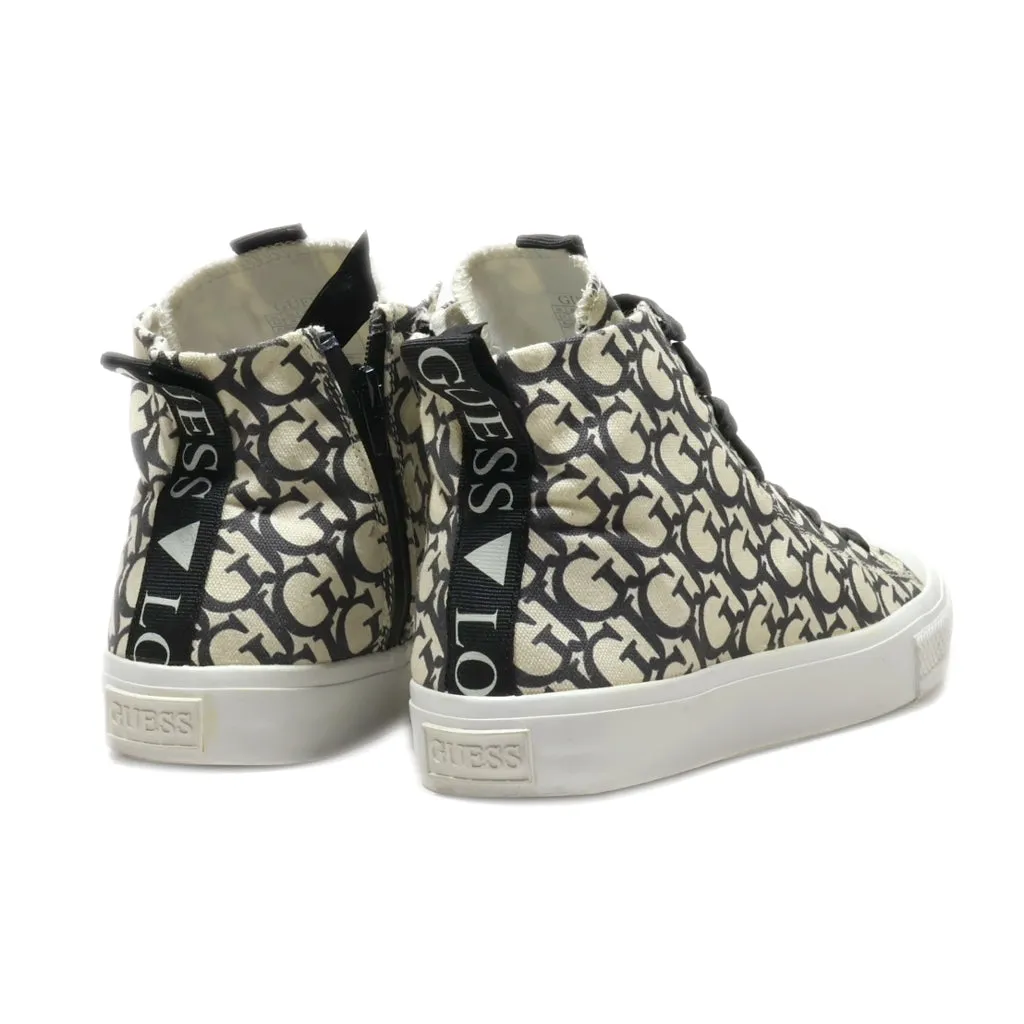 Guess Ankle Boots Canvas Beige Colour For Women