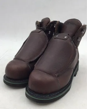 Hytest Women's Brown Leather Heat Resistant Work Boots - Size 4.5D