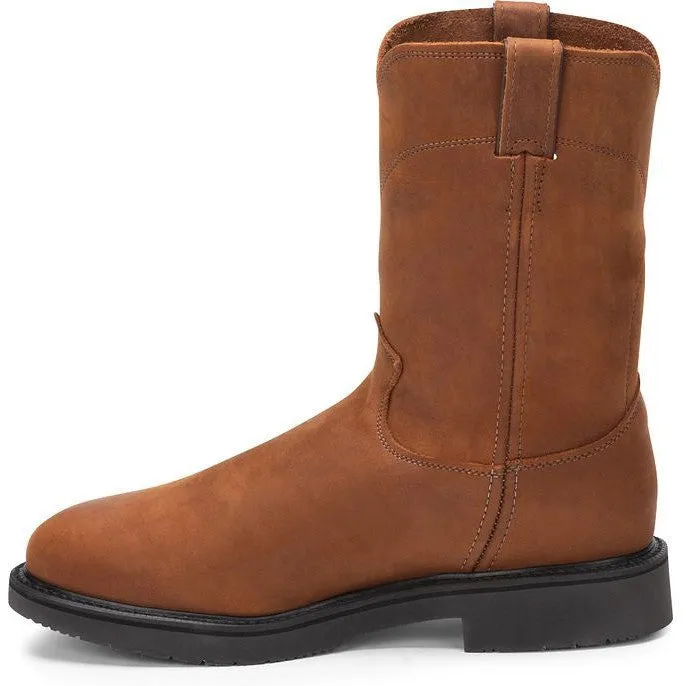 Justin Men's Conductor 10" Steel Toe USA Made Western Work Boot -Brown- OW4764