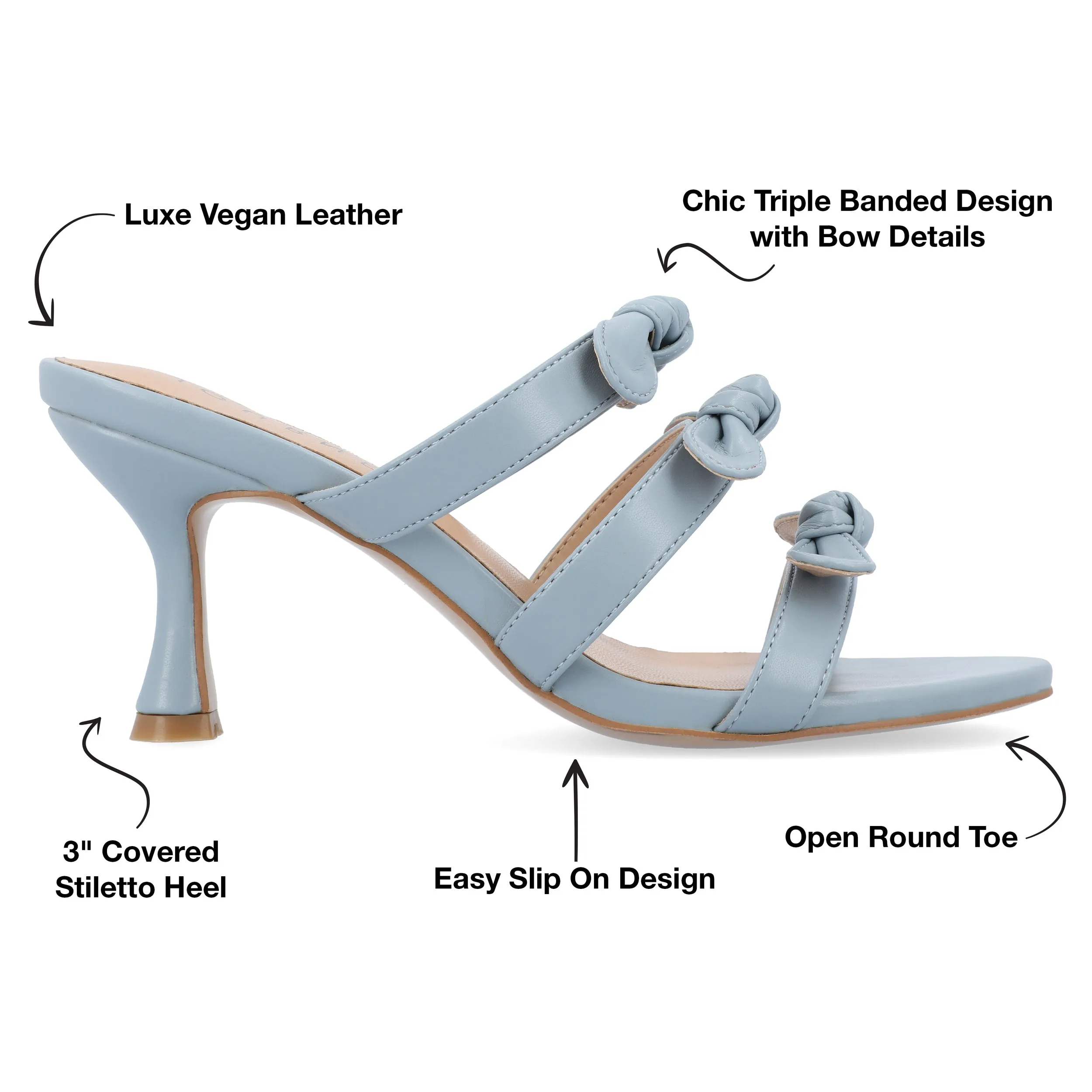 KRISTINA STILETTO HEELS IN FAUX LEATHER