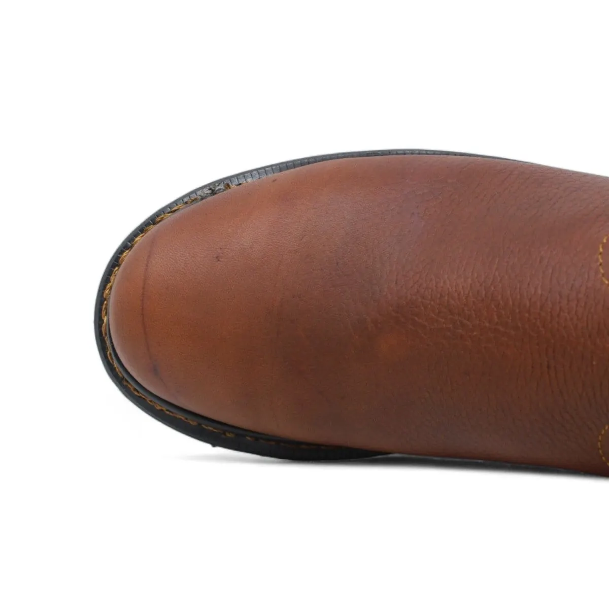 La Carreta Round Toe Rupper Work Boots Rubber Sole B23 Oak