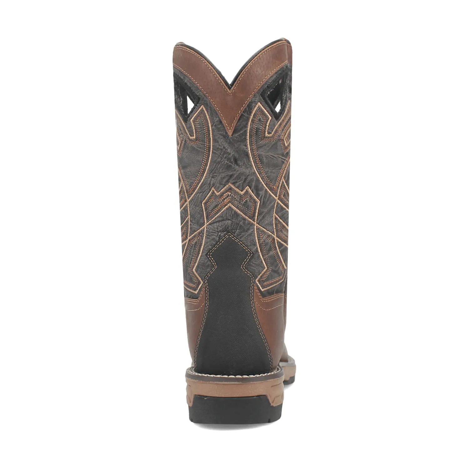 Laredo Men's Brown/Black Nazca Broad Square Toe Work Boots
