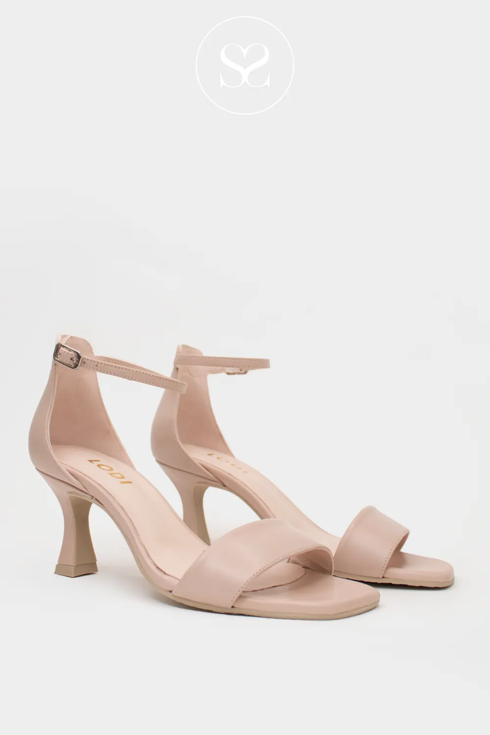 LODI LISCO NUDE HEELED SANDAL