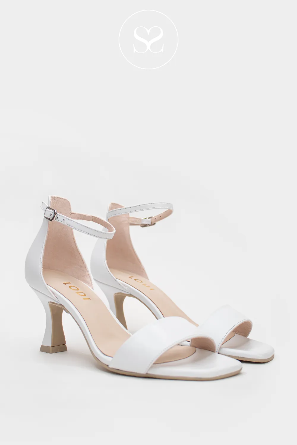 LODI LISCO  WHITE HEELED SANDAL