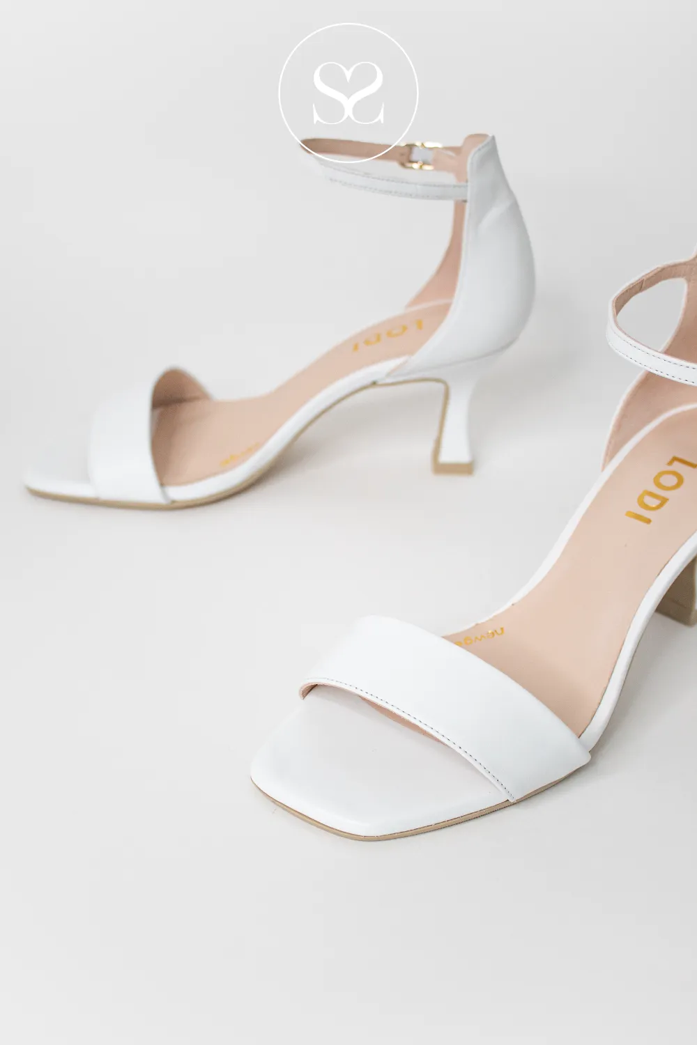 LODI LISCO  WHITE HEELED SANDAL