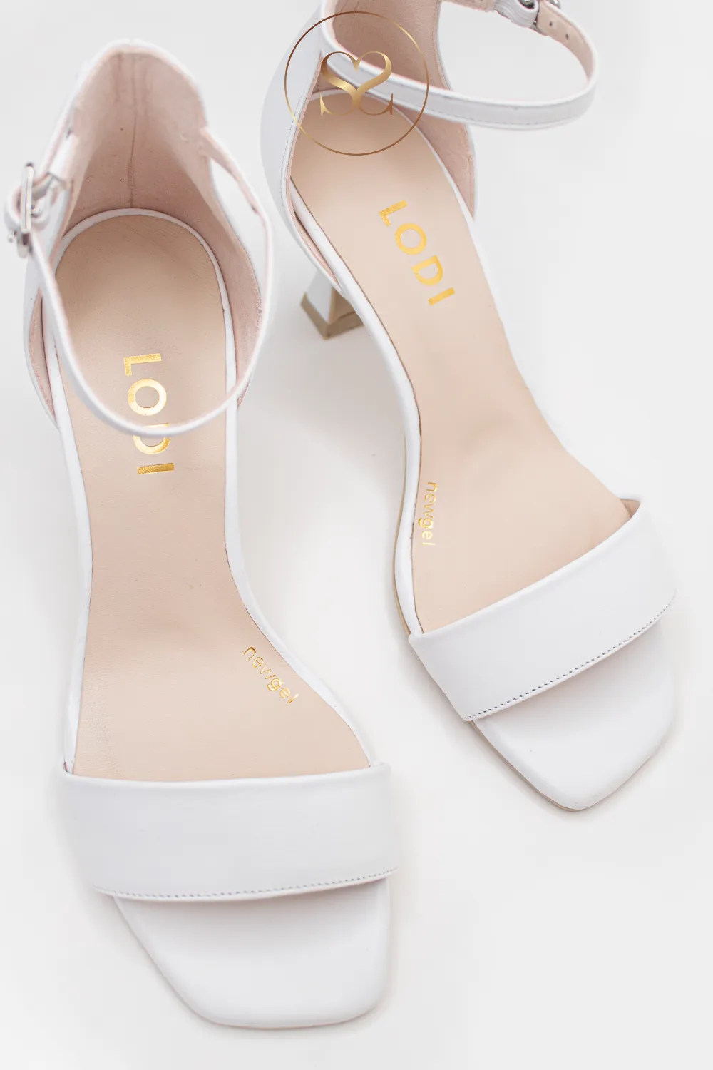 LODI LISCO  WHITE HEELED SANDAL