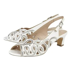 Lotus Marianna Cornelli Detailed Peep Toe Kitten Heel Slingback Shoe
