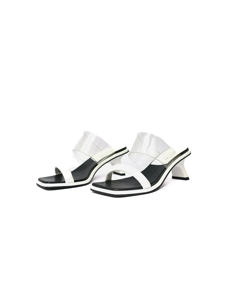 Lucille Double Strapped Clear Heels